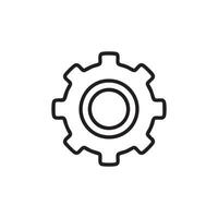 Black settings icon styled in design vector