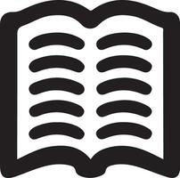 an open book icon on a white background vector