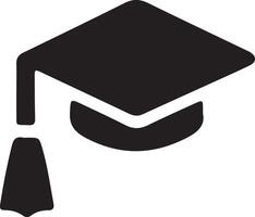 graduation cap icon on white background vector