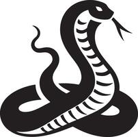 Black Silhouette Snake Isolated Symbol vector