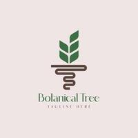 Tree logo design template on white background vector