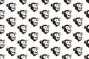 Ape head seamless pattern background vector