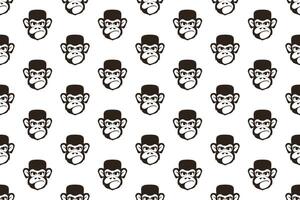 Ape head seamless pattern background vector