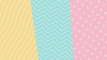 A set of colorful patterns with a chevron pattern video