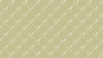 A pattern with repeating paired forks and knives on a green background video