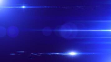 Abstract blue light background with bright lights and lens flares video