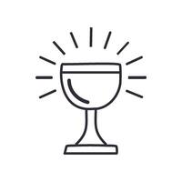 A minimal chalice design for print vector