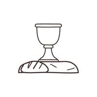 A minimal chalice design for print vector