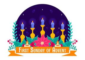 Beginning of a New Church Year on the First Sunday of Advent, November 27 vector