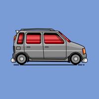 A Unique Gray Car With Mini Size vector