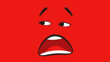 Eyes Looking Left And Right On Red Background 2D Cartoon Animation video