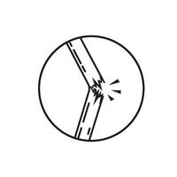 broken or fragile icon element design template vector