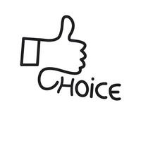 good choice thumb hand icon element design template vector