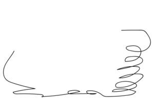 Storm with tornado - hand drawing one single continuous line banner. stock illustration isolated on white background for design template weather forecast, travel blog. Editable stroke vector