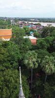 A bird's-eye view of the community near a famous temple in Ayutthaya. video