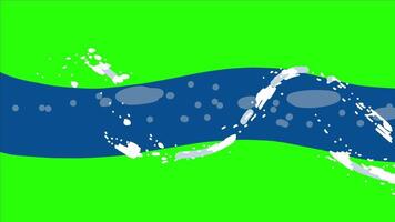 Green screen animation of rotating water flow. Perfect for footage, ads, presentation elements, advertising, social media video