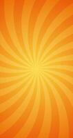 Simple Orange Gradient Radiant Sunburst Opener Effect In Plain Animation Blank Vertical Background video
