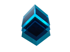 abstract cubic artefact shape with a transparent background png