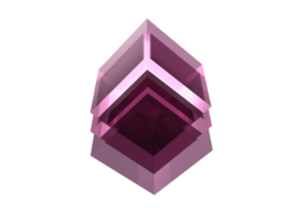 abstract cubic artefact shape with a transparent background png