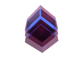 abstract cubic artefact shape with a transparent background png