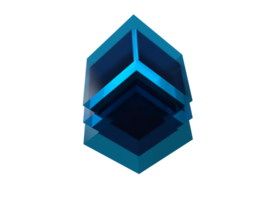 abstract cubic artefact shape with a transparent background png