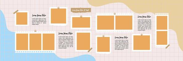 photo frames set with text space vector