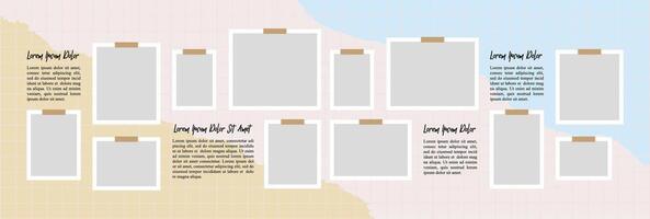 Board Collage photo effect vector