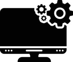 Software development icon. Computer on service symbol vector