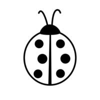 Ladybug icon isolate on white background. vector