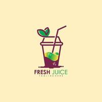 Fresh juice logo design vector