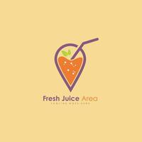 Fresh juice area logo design vector