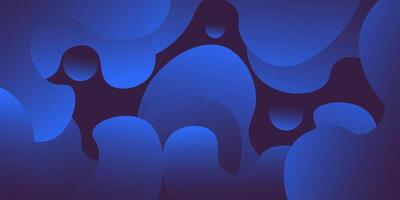 Abstract blue geometric 3D background. Wave color background with circle pattern design. Fluid shape composition. eps10 vector