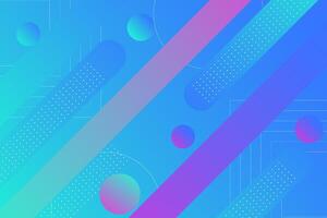 Abstract bright blue gradient illustration background with colorful rectangle pattern in 3D view. Eps10 vector