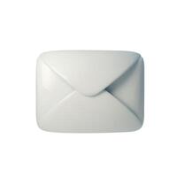 3D illustration of a white envelope. A stylish element for app design, websites, messages, email, branding, and marketing. Perfect for creating icons and user interface elements vector
