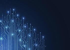 Abstract technology circuit board background design. Communication dot and line concept vector