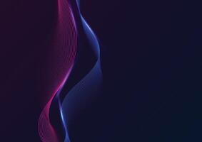 Abstract background with wave lines flowing dynamic. Visualization networks concept, music, sound vector