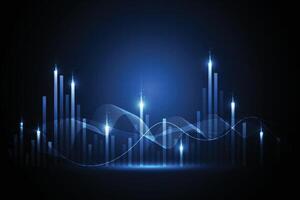 Business candle stick graph chart of stock market investment trading on white background design. Bullish point, Trend of graph vector