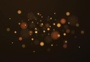 Gold glitter texture isolated with bokeh on background. Particles color Celebratory. Golden explosion of confetti Design vector