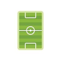 Soccer field top view showing half of field with center circle vector