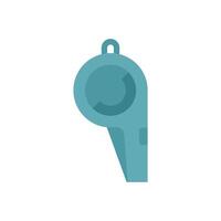 Blue whistle blowing isolated on white background vector