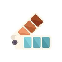 Color palette showing different color swatches vector