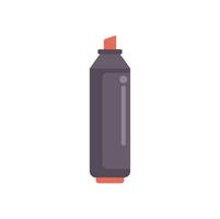 Grey highlighter pen with its cap off is highlighting important information vector