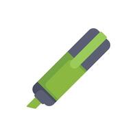 Green highlighter pen angled for highlighting text vector