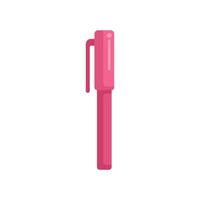 Pink pen standing up with cap on top vector