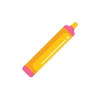 Yellow highlighter pen drawing tool for highlighting text vector