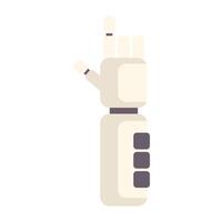 White robot hand pointing up with index finger vector