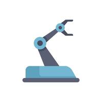 Robotic arm performing industrial task in factory automation vector