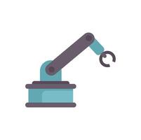 Industrial robotic arm lifting with gripper mechanic tool vector