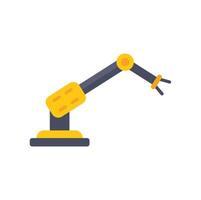 Robotic arm picking up object industrial automation icon vector