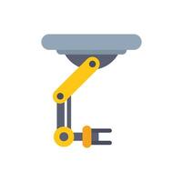 Industrial robotic arm lifting something heavy using hydraulics vector